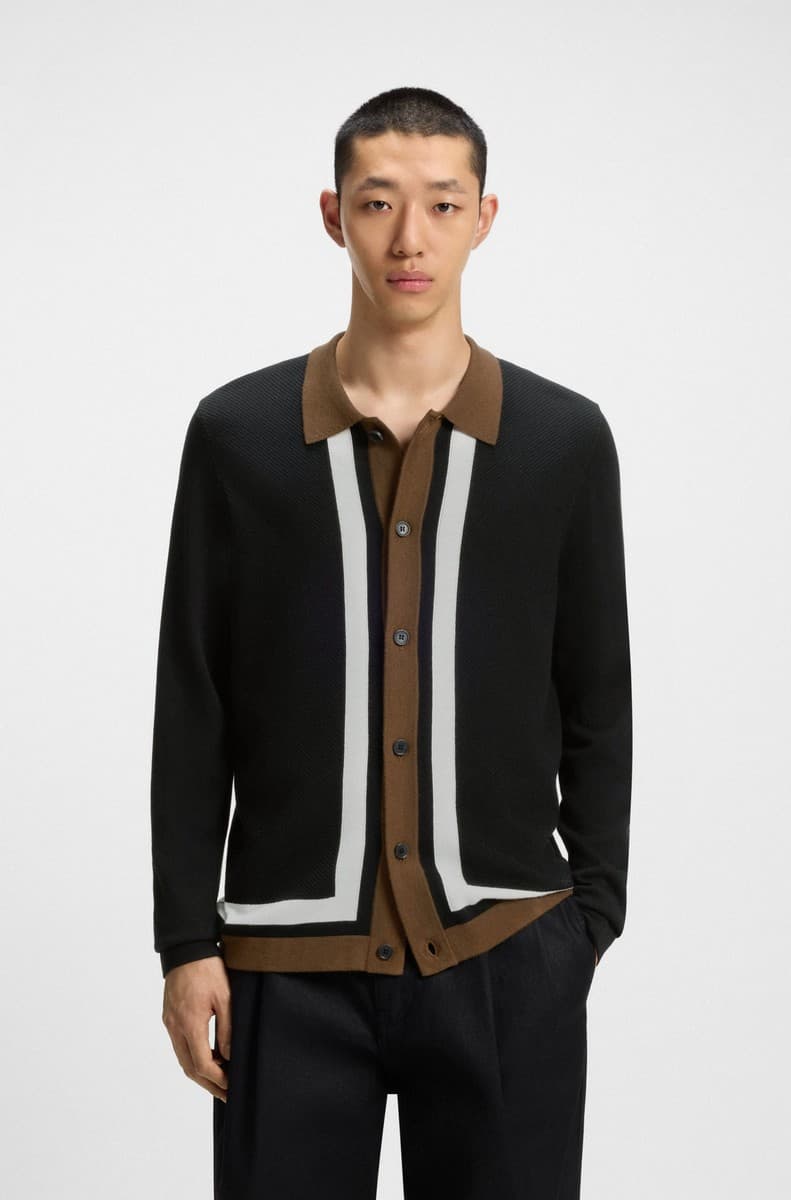 Men's Cardigans Hugo Black