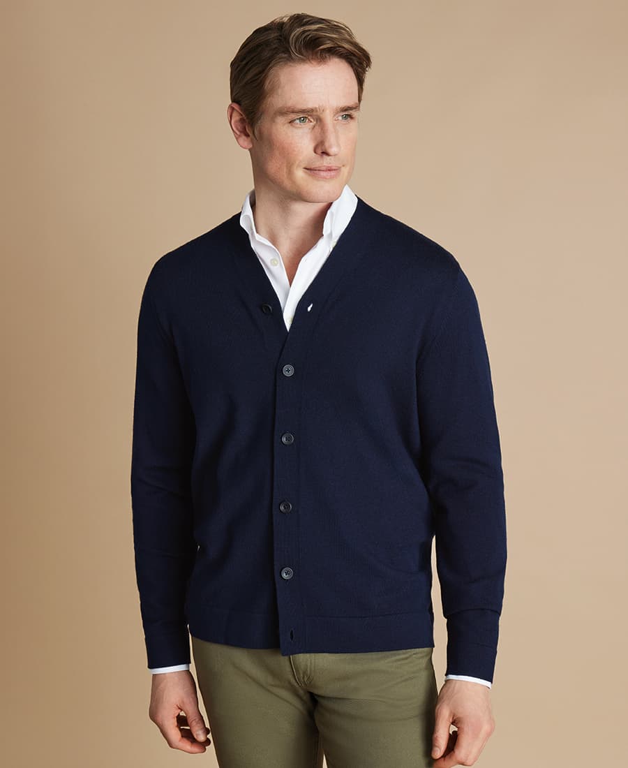 Men's Cardigans Charles Tyrwhitt Blue