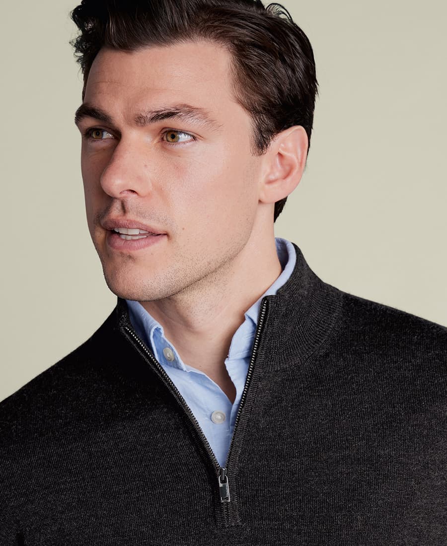 Men's Sweaters Charles Tyrwhitt Gray