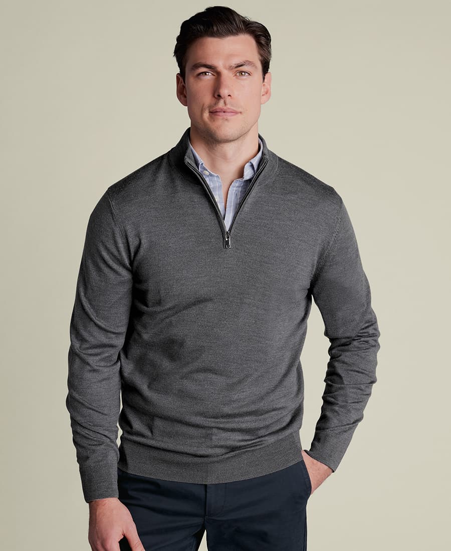 Men's Sweaters Charles Tyrwhitt Green
