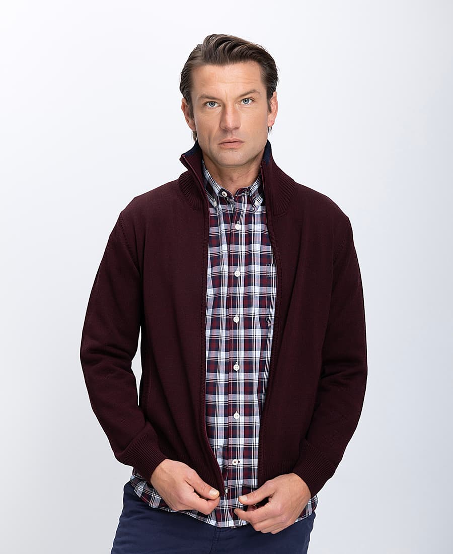 Men's Cardigans Kaiserhoff Bordeaux