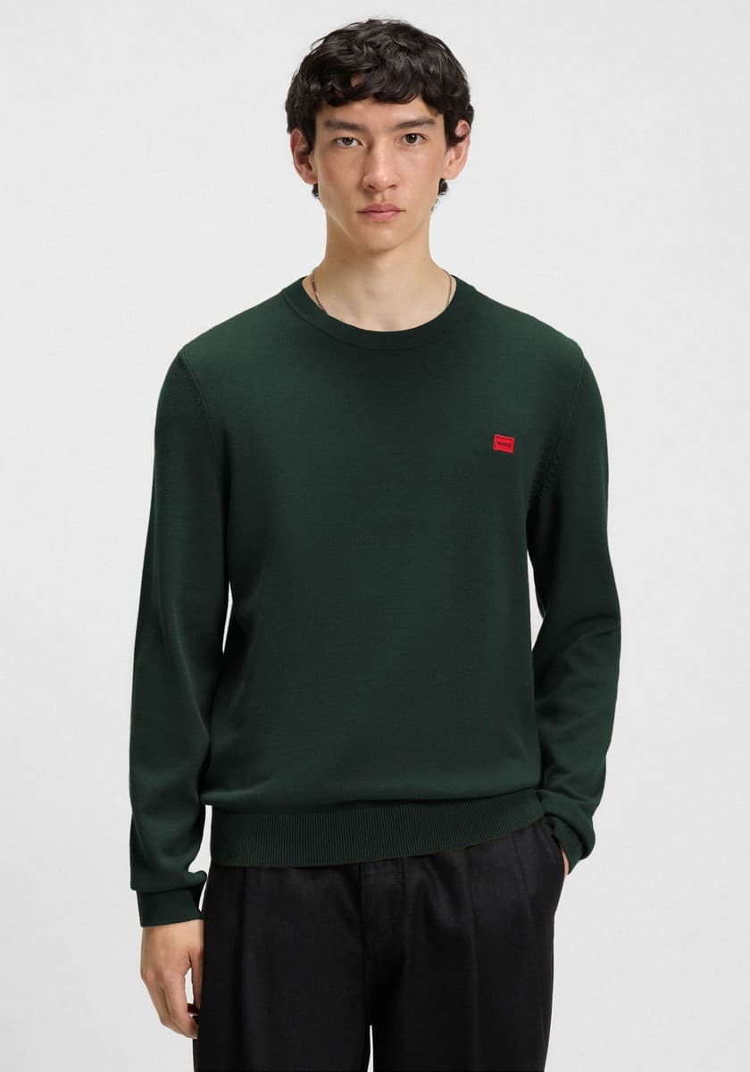 HUGO Pullover της σειράς San Cassius - 50475083 385 Open Green