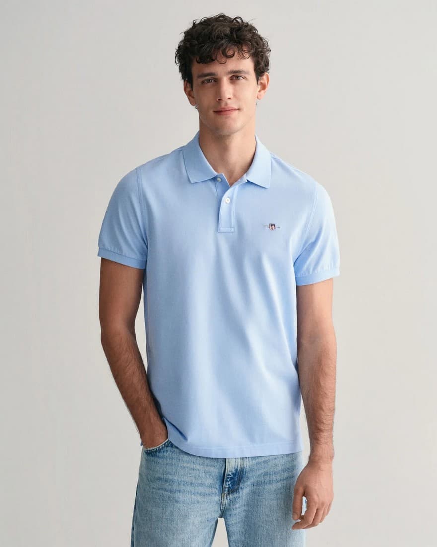 Men's Polo Shirts Gant Green