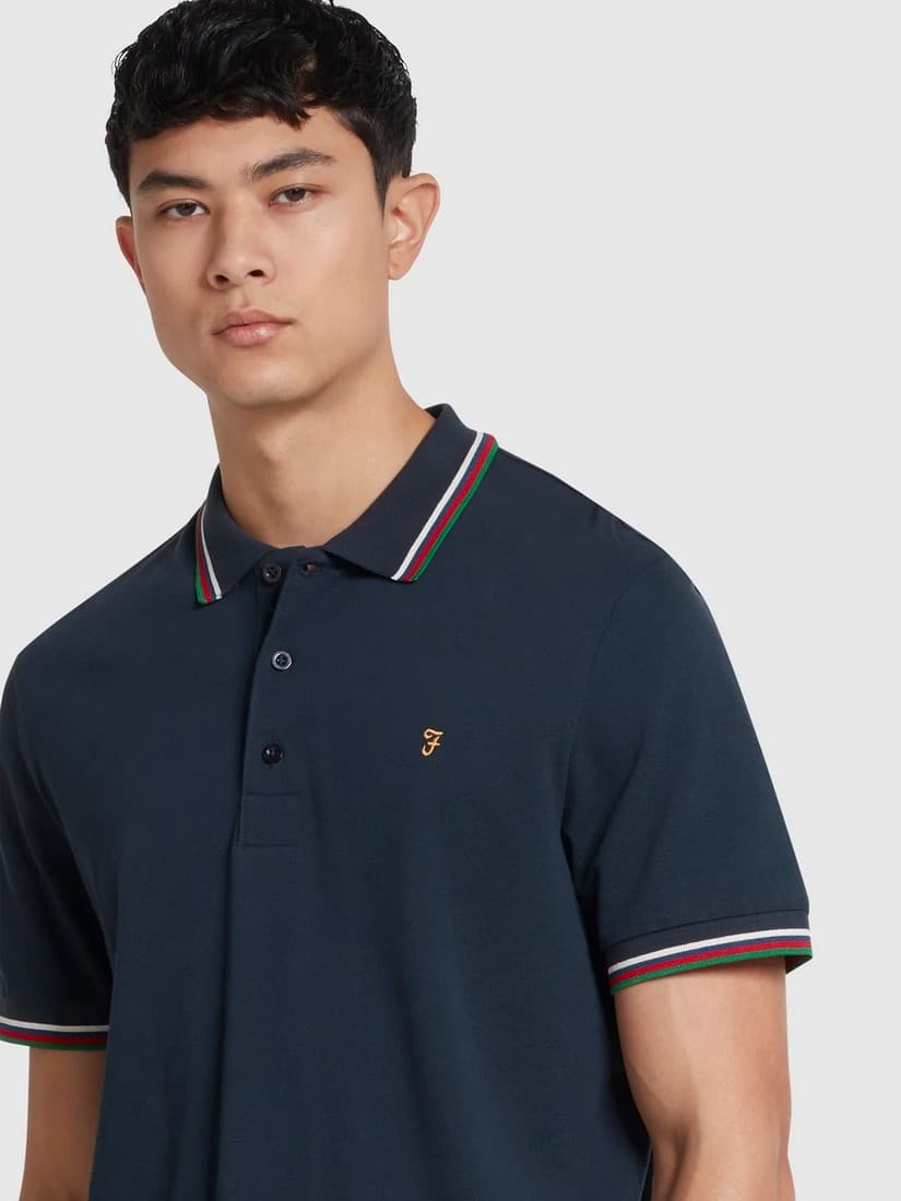 Men's Polo Shirts Farah Blue
