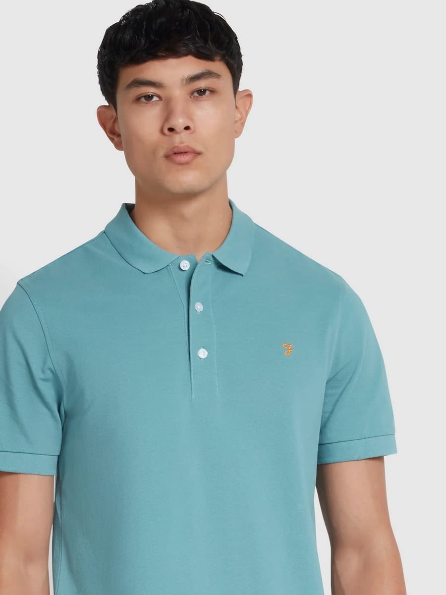 Men's Polo Shirts Farah Green