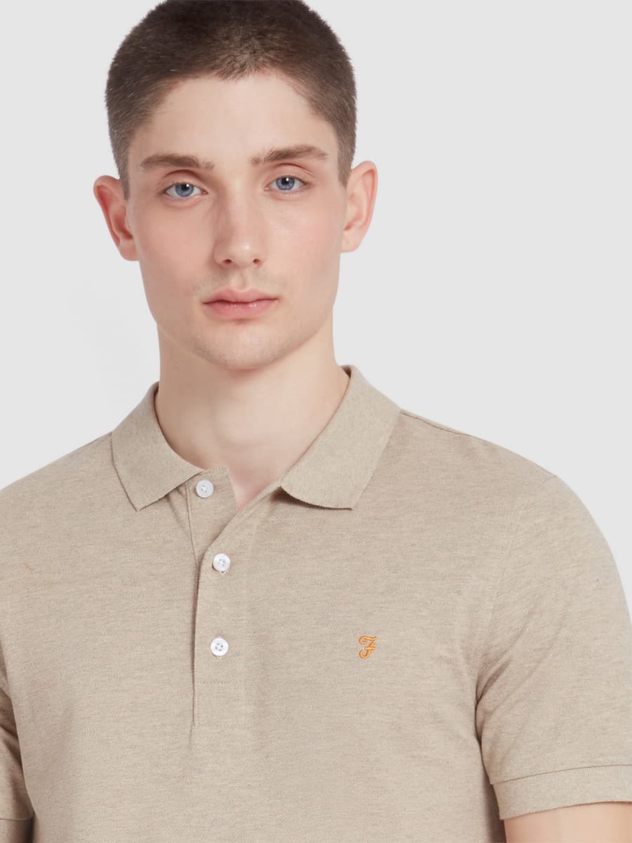 Men's Polo Shirts Farah Beige