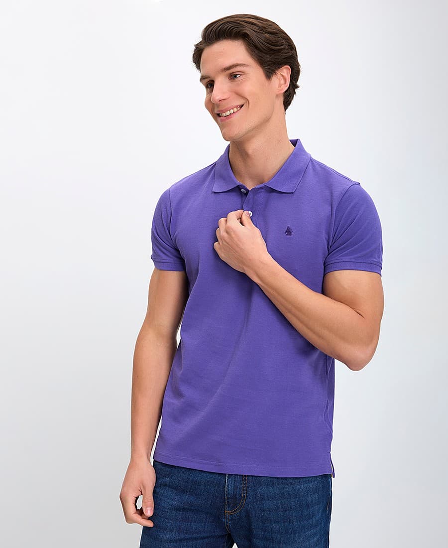 Men's Polo Shirts B.S Bags Purple