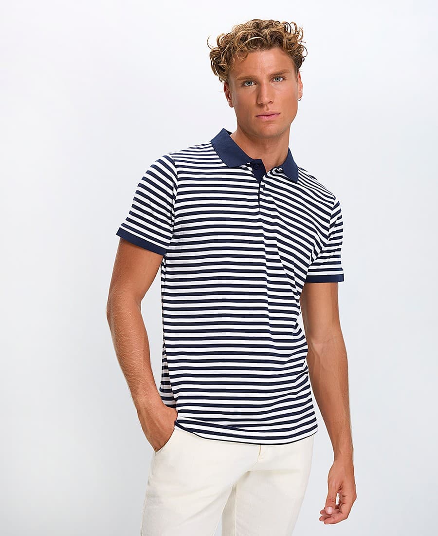 Ανδρικές μπλούζες Polo Commander Μπλε