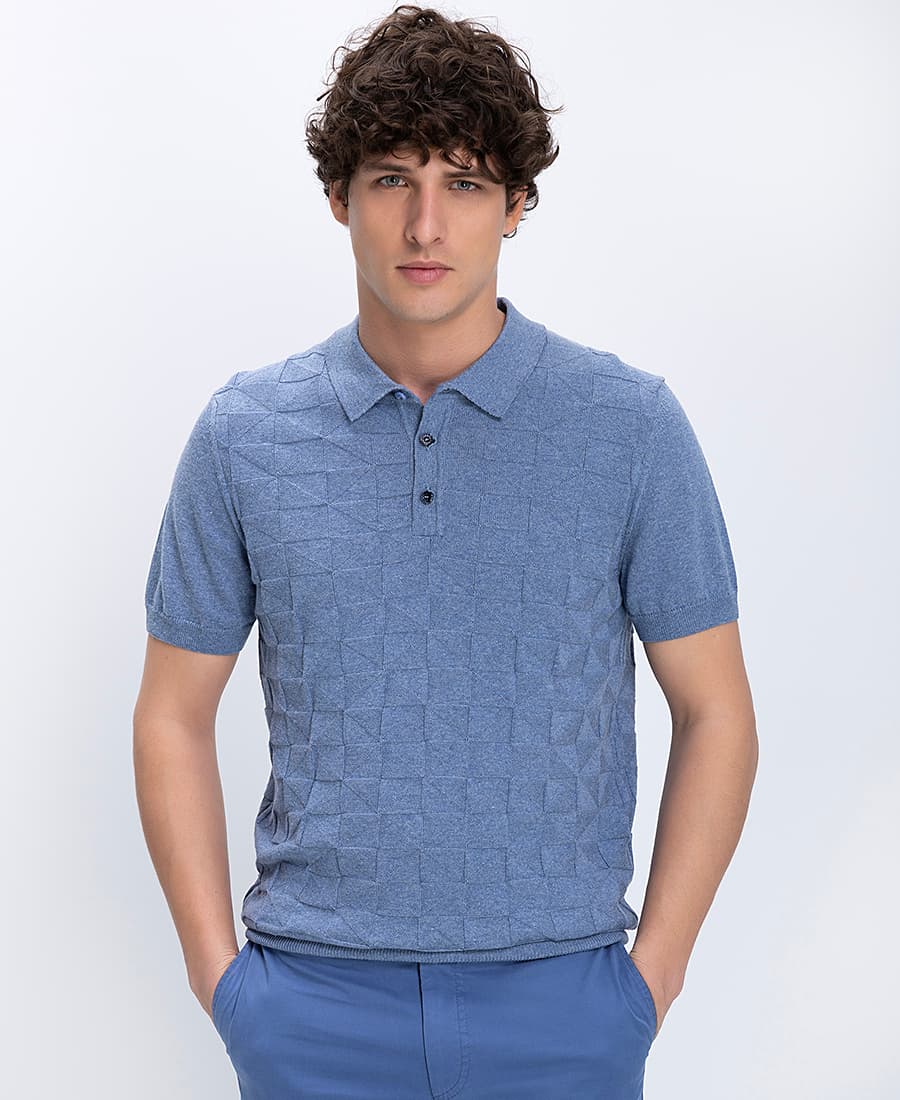 Ανδρικές μπλούζες Polo A Fish named Fred Μπλε