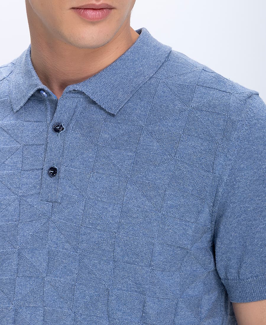 Men's Polo Shirts A Fish named Fred Blue