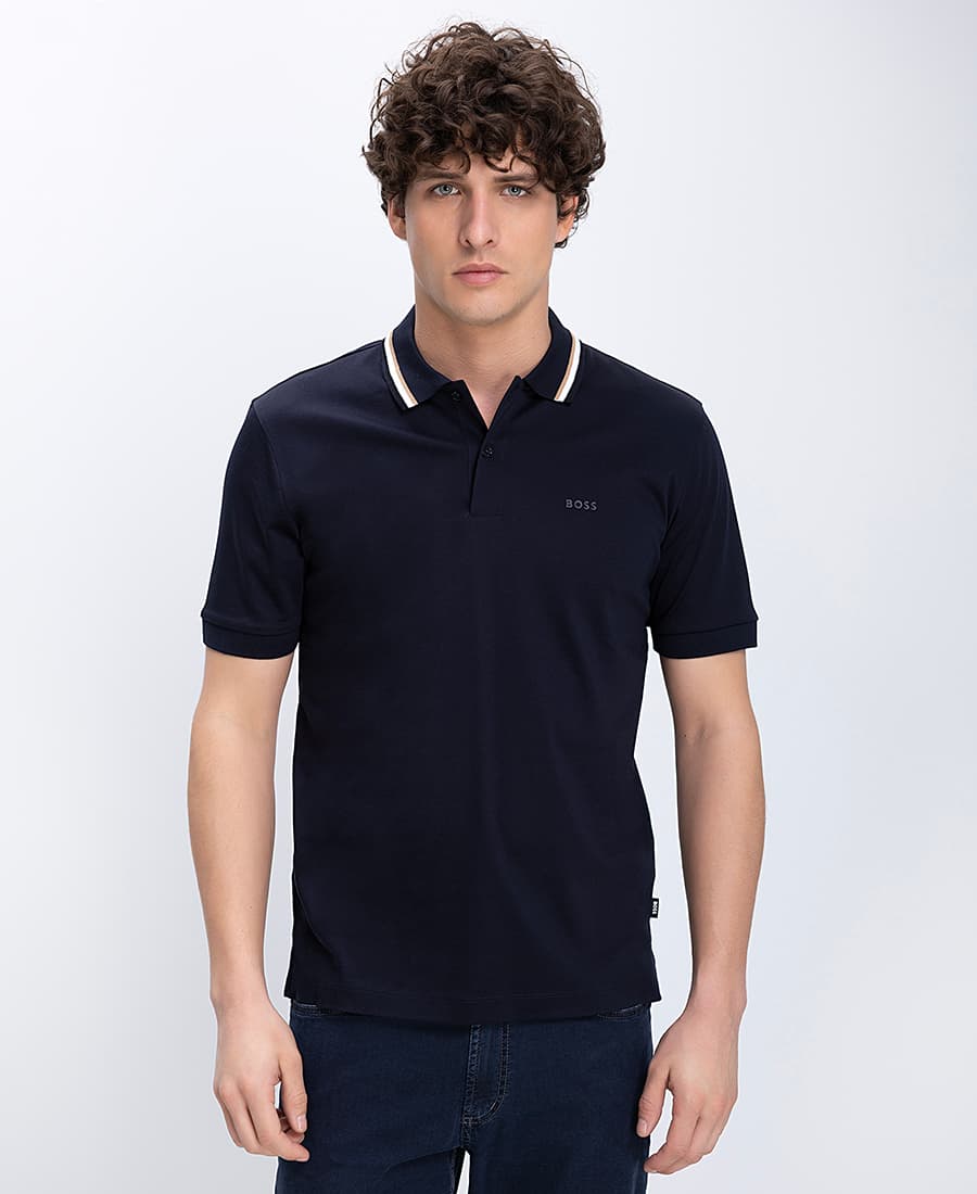 Ανδρικές μπλούζες Polo Boss Λευκό