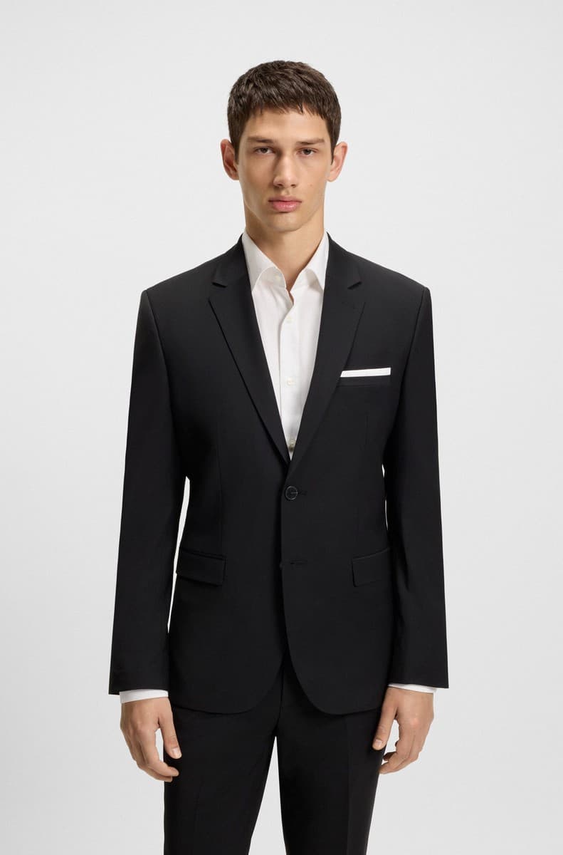 Men's Pocket Squares Hugo White