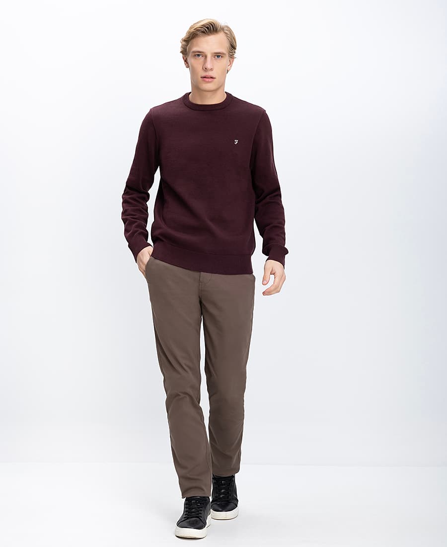 Men's Sweaters Farah Bordeaux