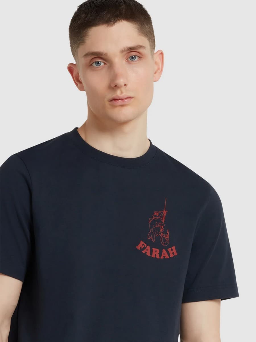 Men's T-Shirts Farah Blue
