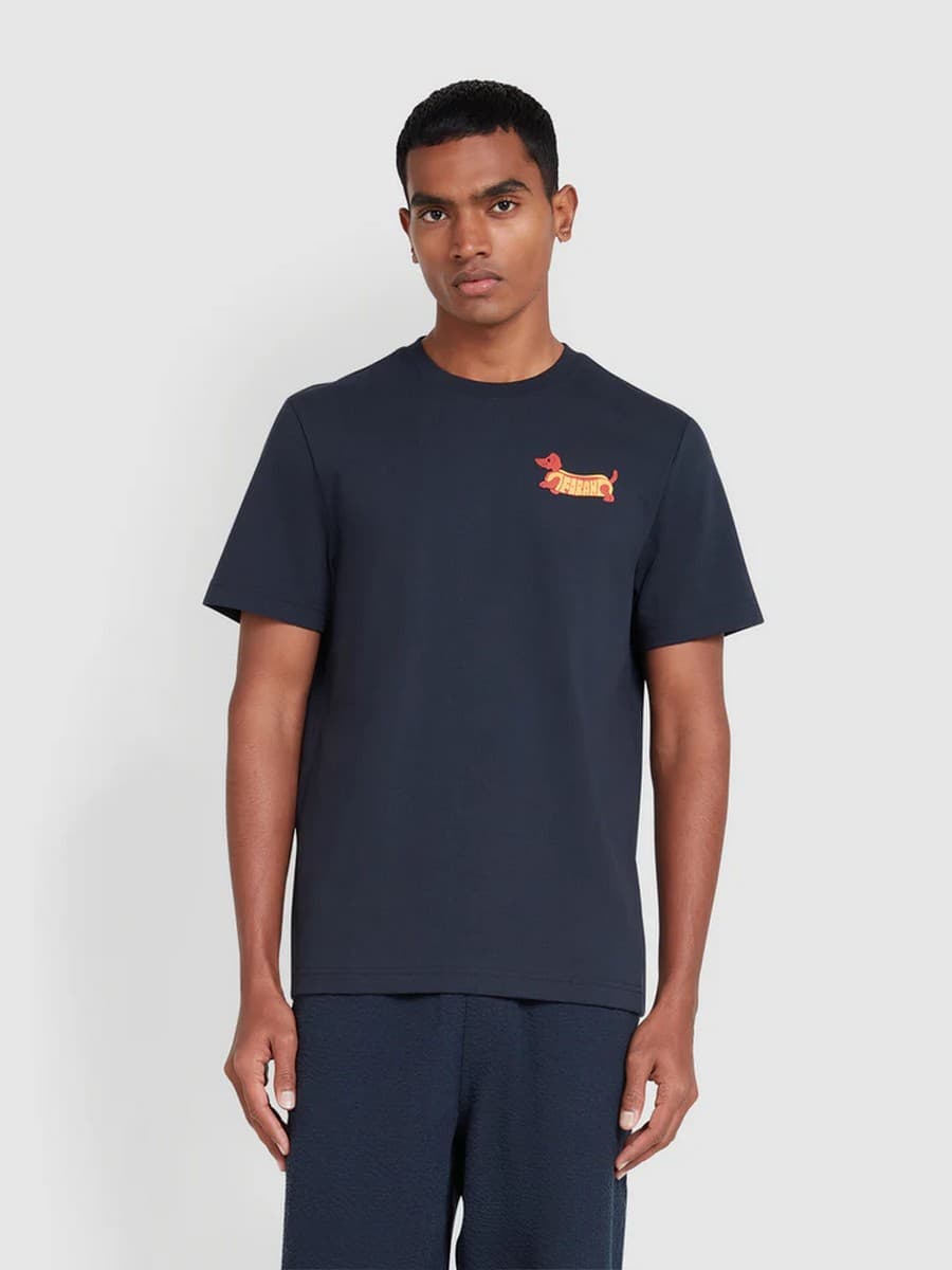 Ανδρικά μπλουζάκια Farah Μπλε