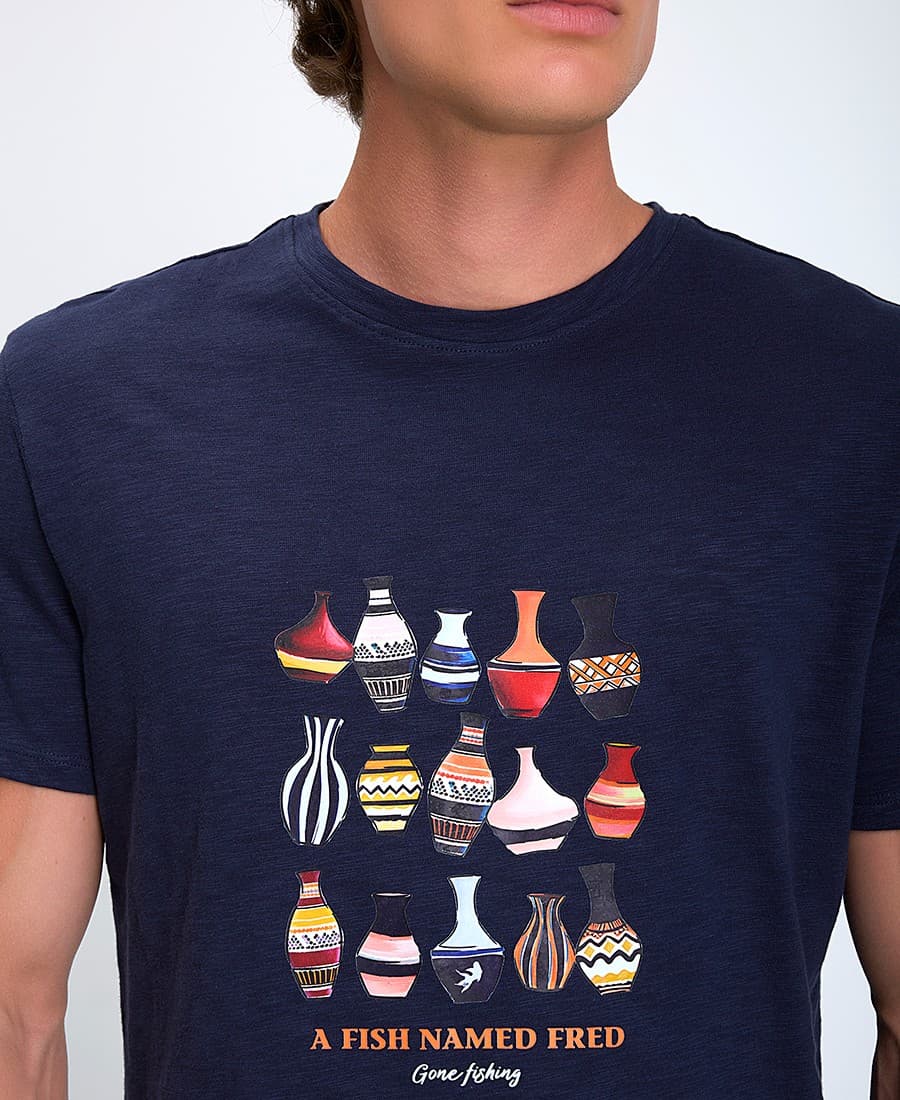 Men's T-Shirts A Fish named Fred Blue