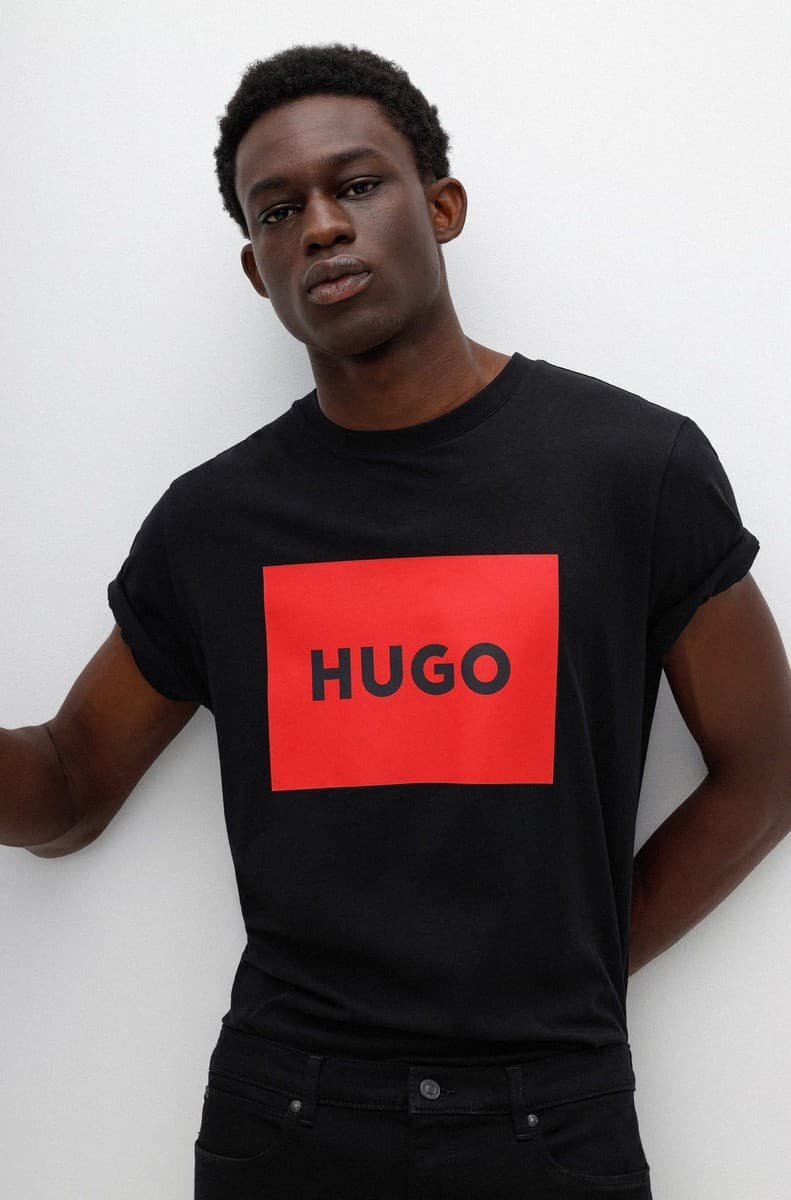 Men's T-Shirts Hugo Black
