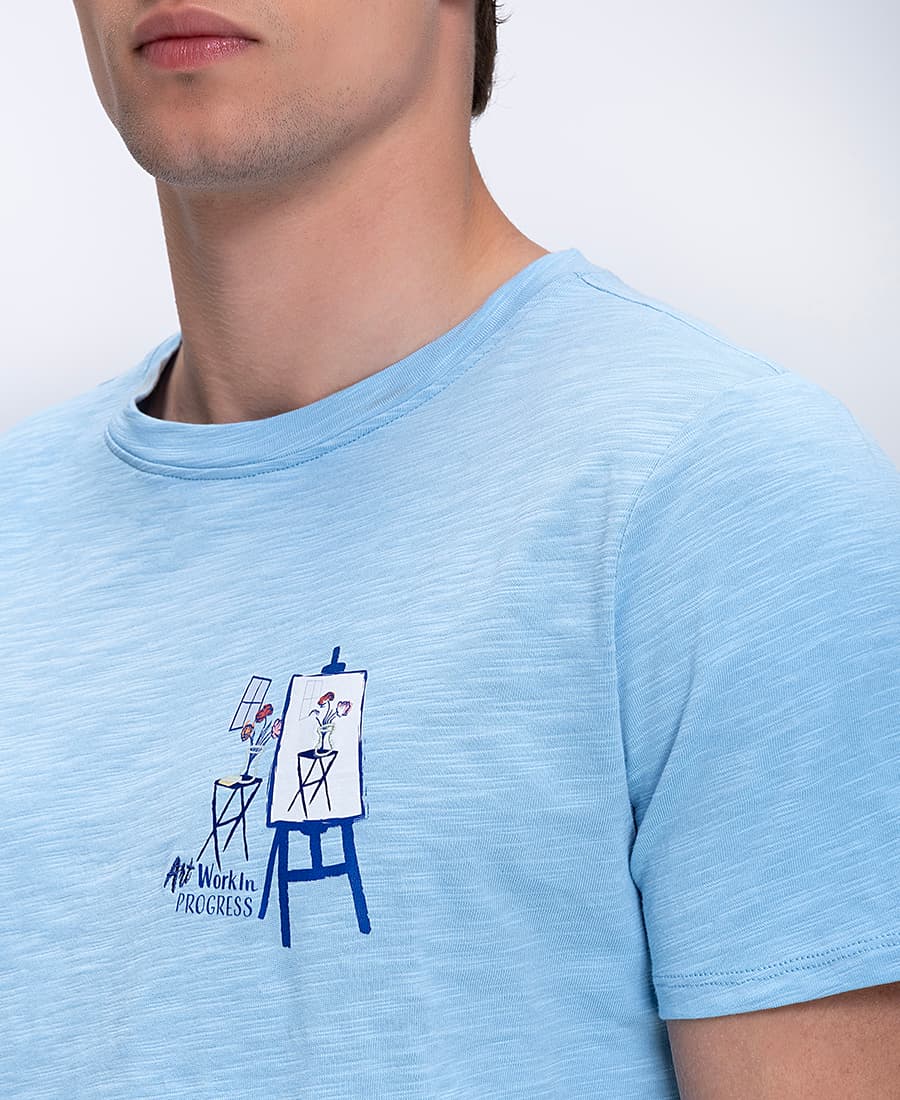 Men's T-Shirts A Fish named Fred Blue