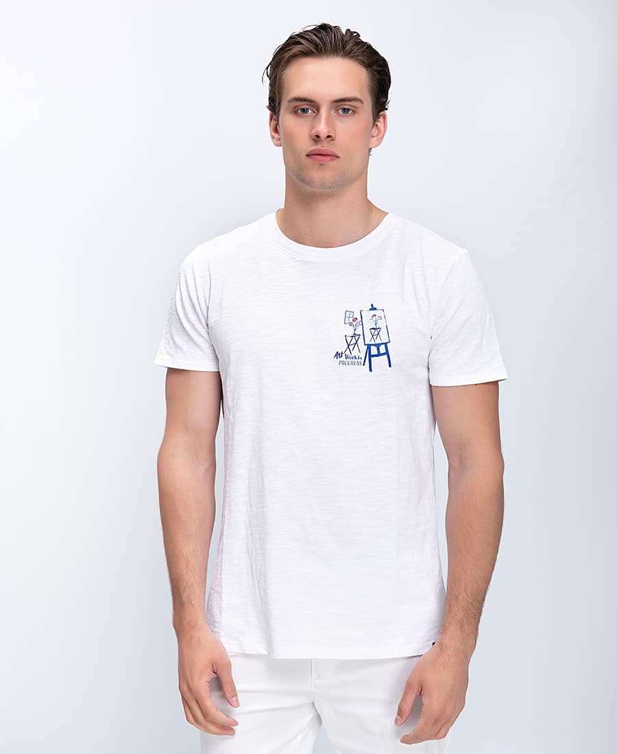 Ανδρικά μπλουζάκια A Fish named Fred Λευκό