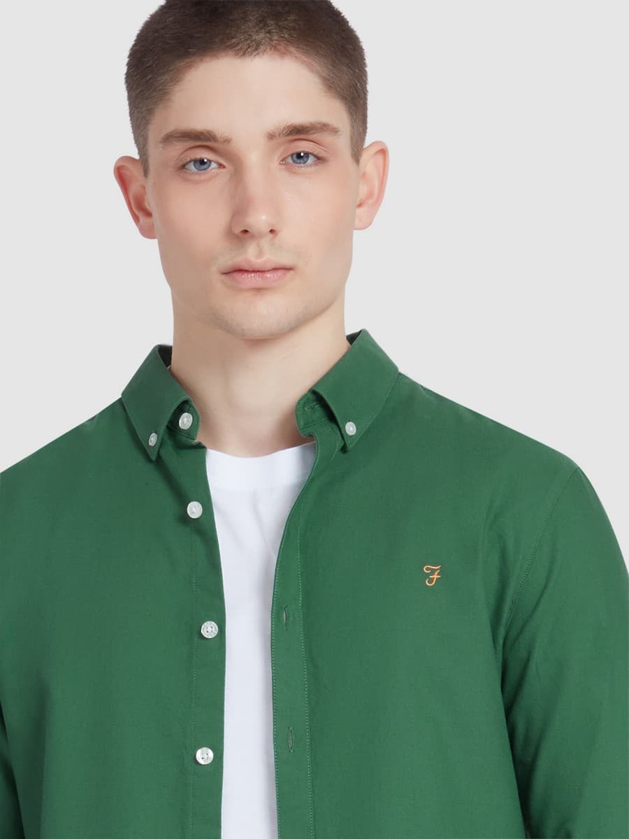 Men's Shirts Farah Green