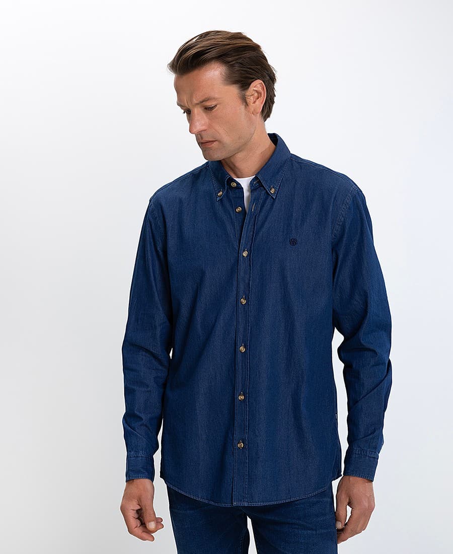 Men's Shirts Boss Blue