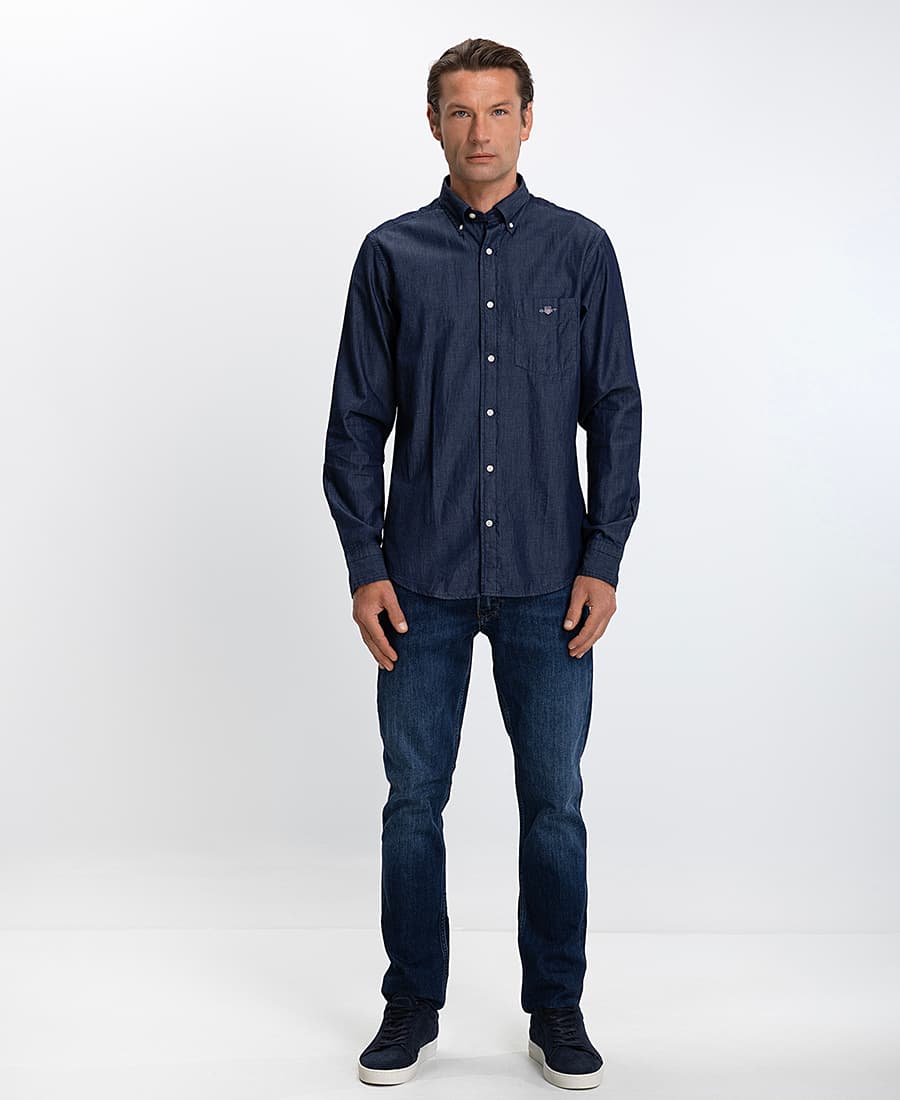 Men's Shirts Gant Blue