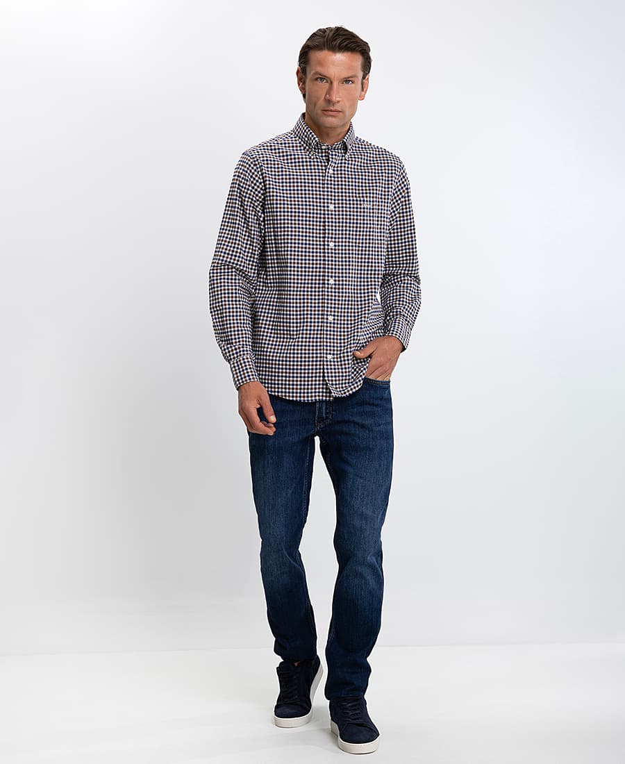 Men's Shirts Gant Brown