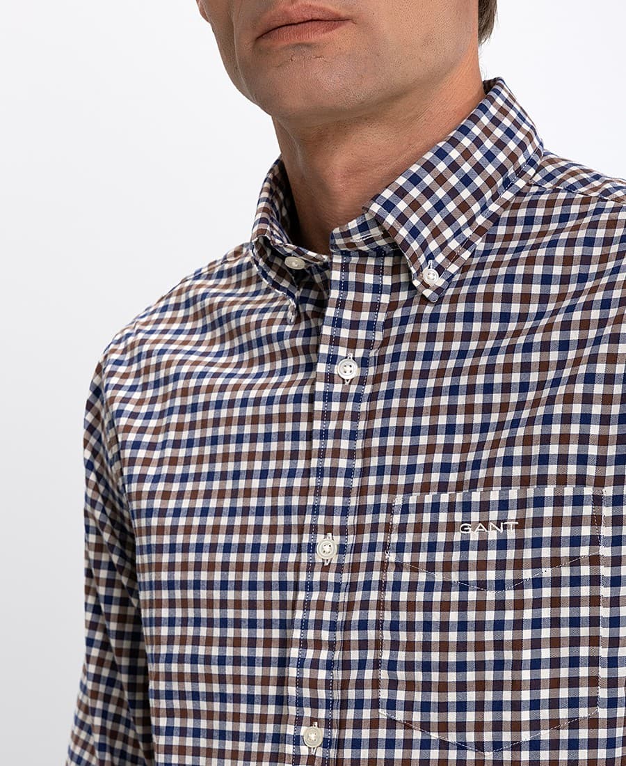 Men's Shirts Gant Brown