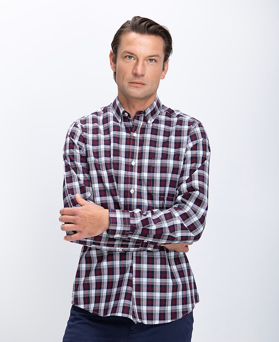 Ανδρικά πουκάμισα Vardas Μπορντώ