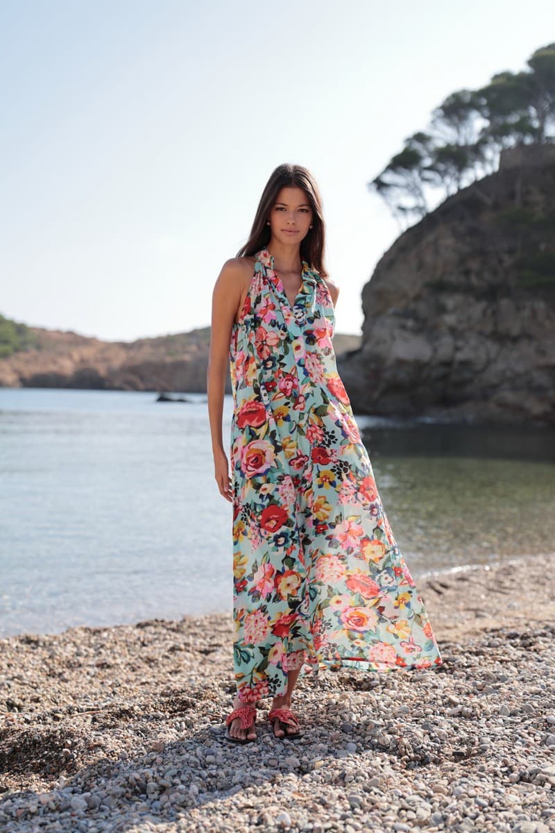 Γυναικεία μάξι φορέματα Luna Llena Πολύχρωμο