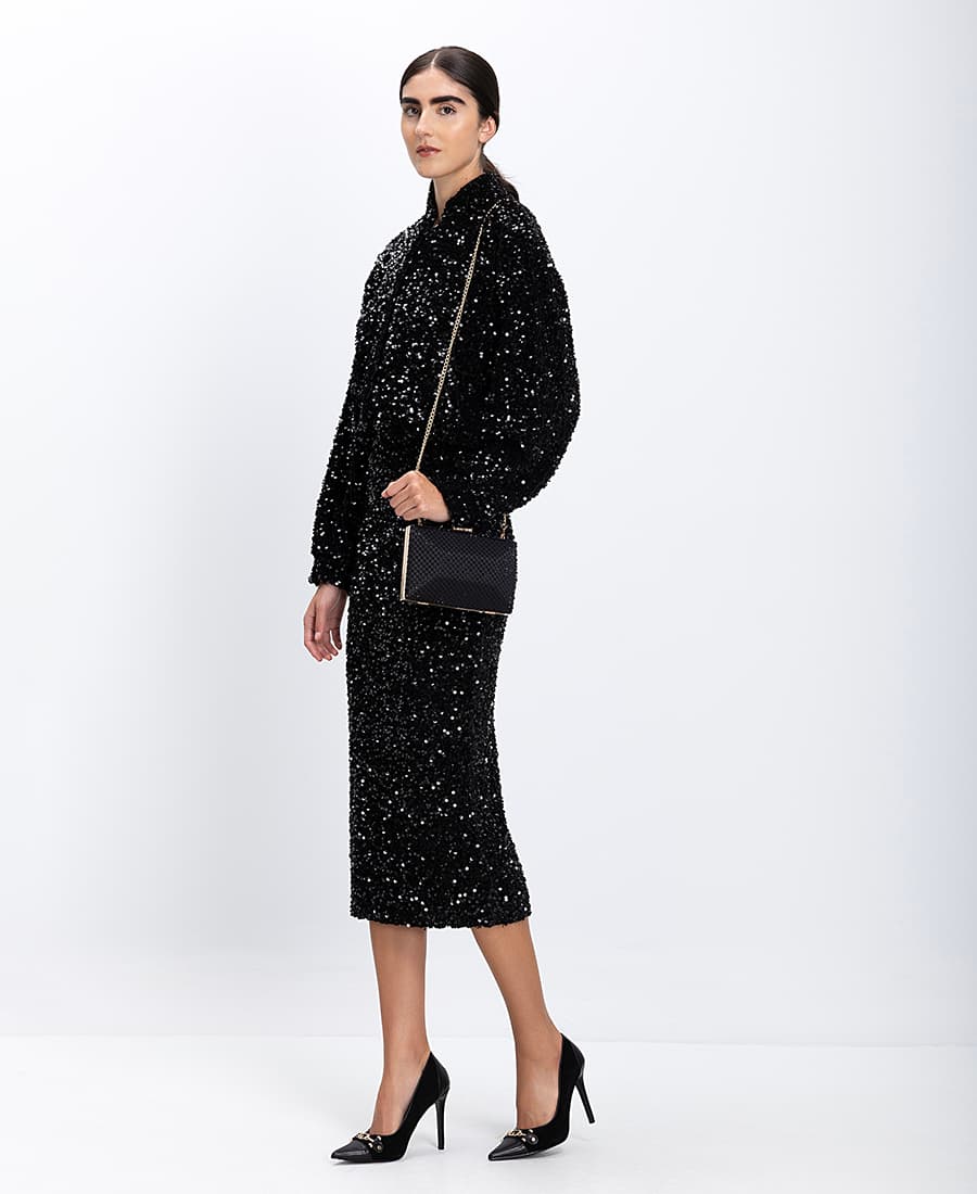 Women's Midi Skirts Luckylu Black