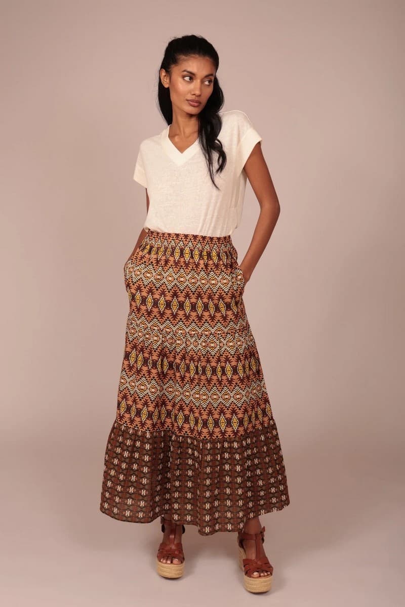 Women's Maxi Skirts Luna Llena Brown