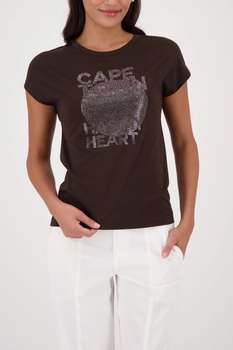 Γυναικεία μπλουζάκια Monari Καφέ