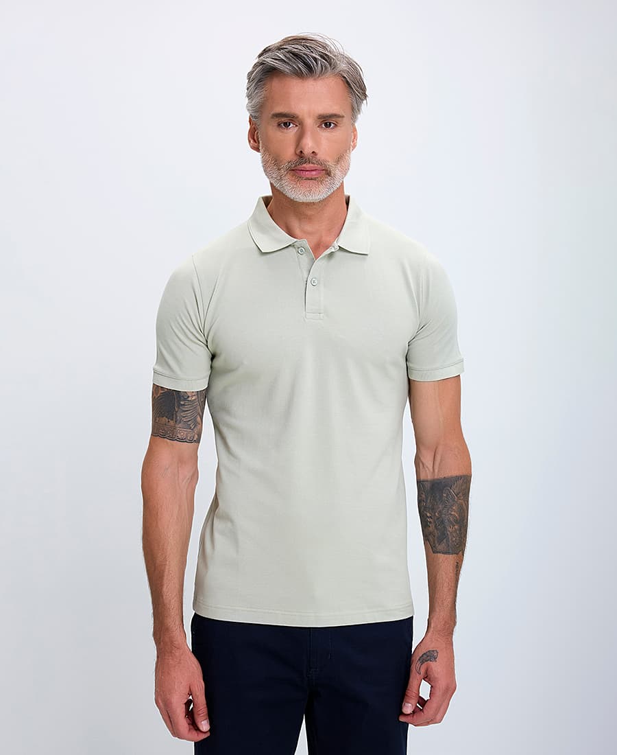 Ανδρικές μπλούζες Polo Commander Πράσινο