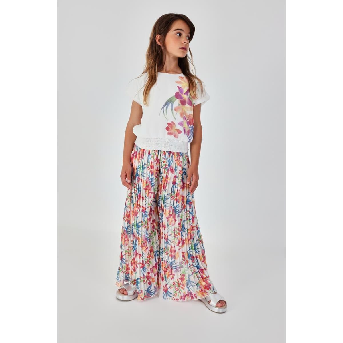 Παντελόνα υφασμάτινη κορίτσι Boboli-763040-9846-Multicolor