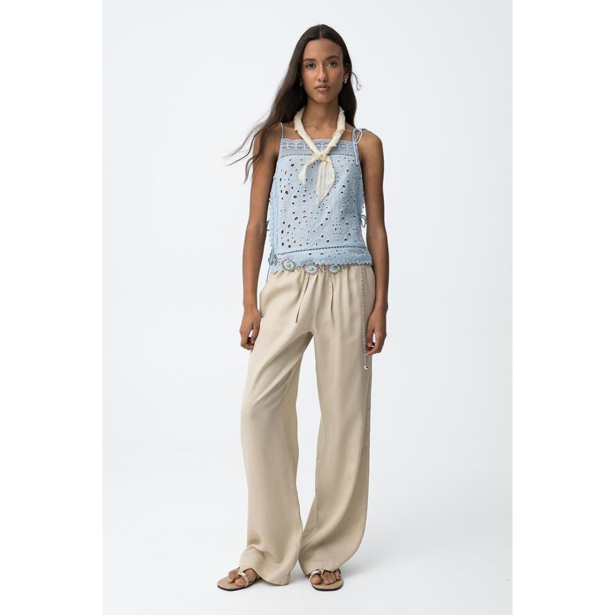 Παντελόνα υφασμάτινη κορίτσι Tiffosi-10065912-134-Beige