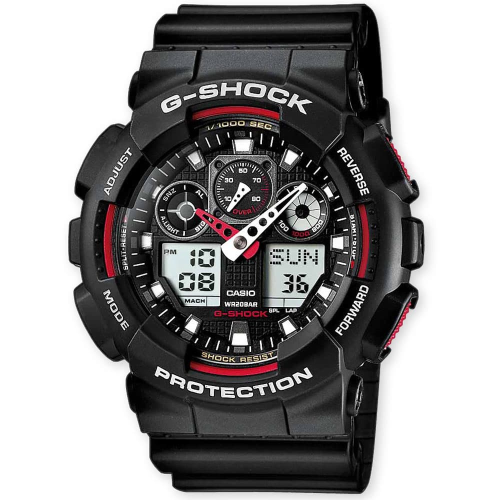 CASIO G-SHOCK Anadigi Black Rubber Strap GA-100-1A4ER