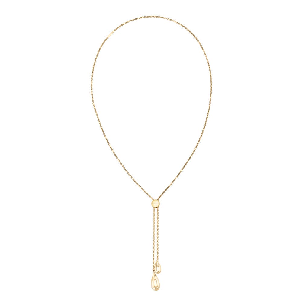 Calvin Klein Γυναικείο Κολιέ σε σχήμα Δάκρυ από Ατσάλι Επιχρυσωμένο 35000087
