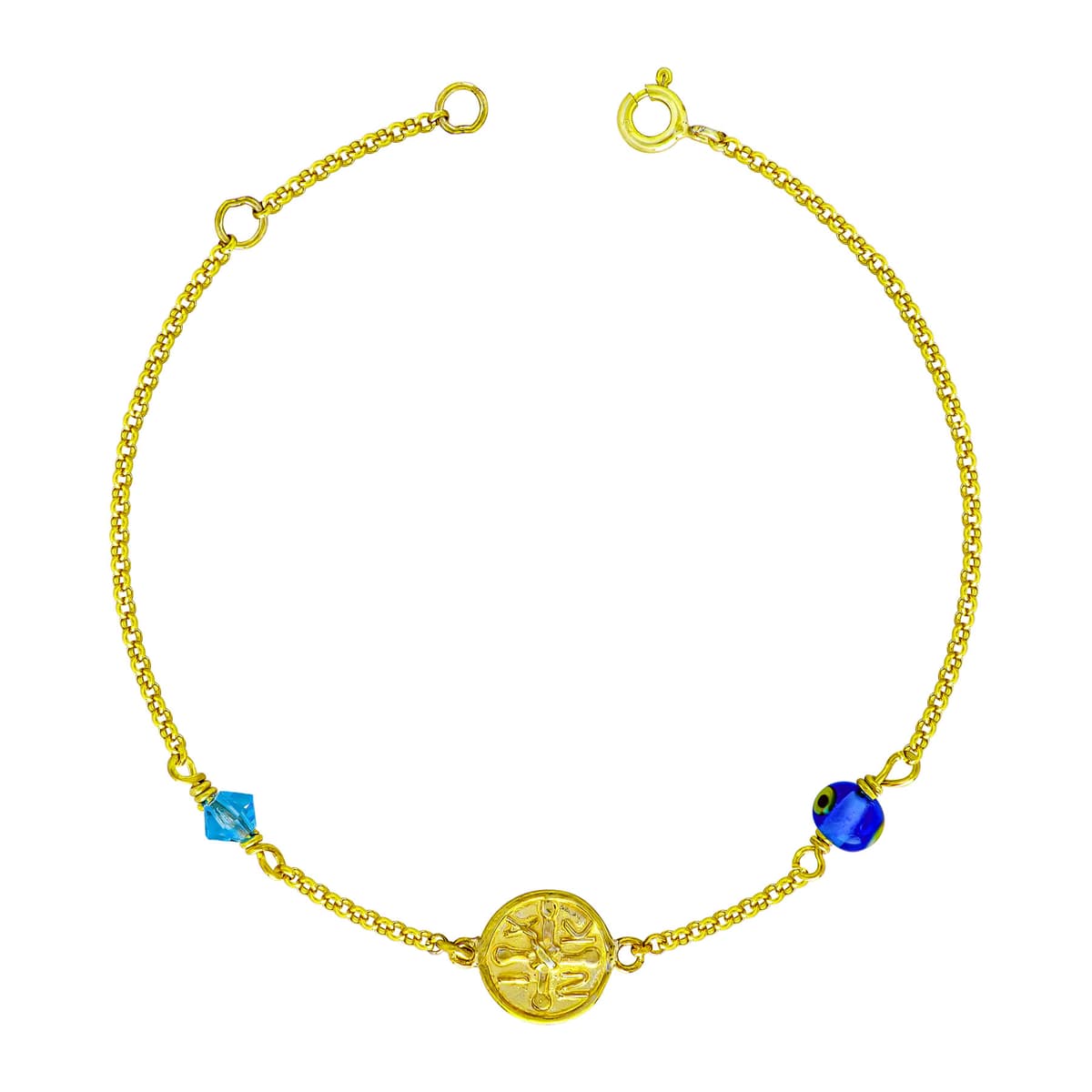 Παιδικό Βραχιόλι με Κωνσταντινάτο Από Eπιχρυσωμένο Ασήμι PVR574