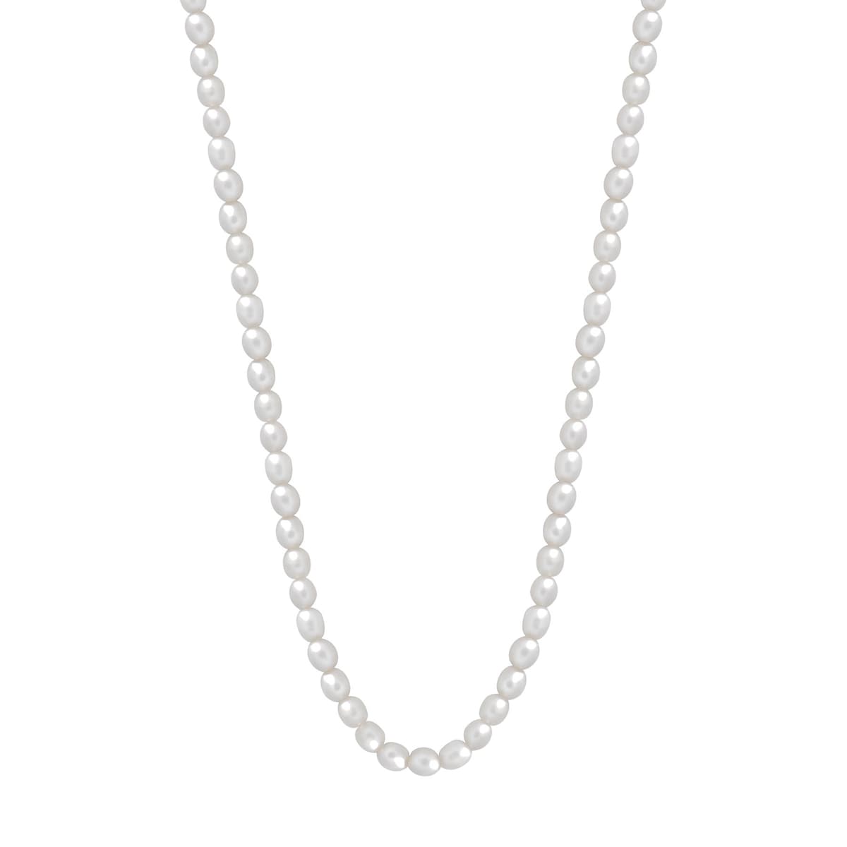 Κολιέ με Φυσικά Μαργαριτάρια από Επιχρυσωμένο Ασήμι KL3372