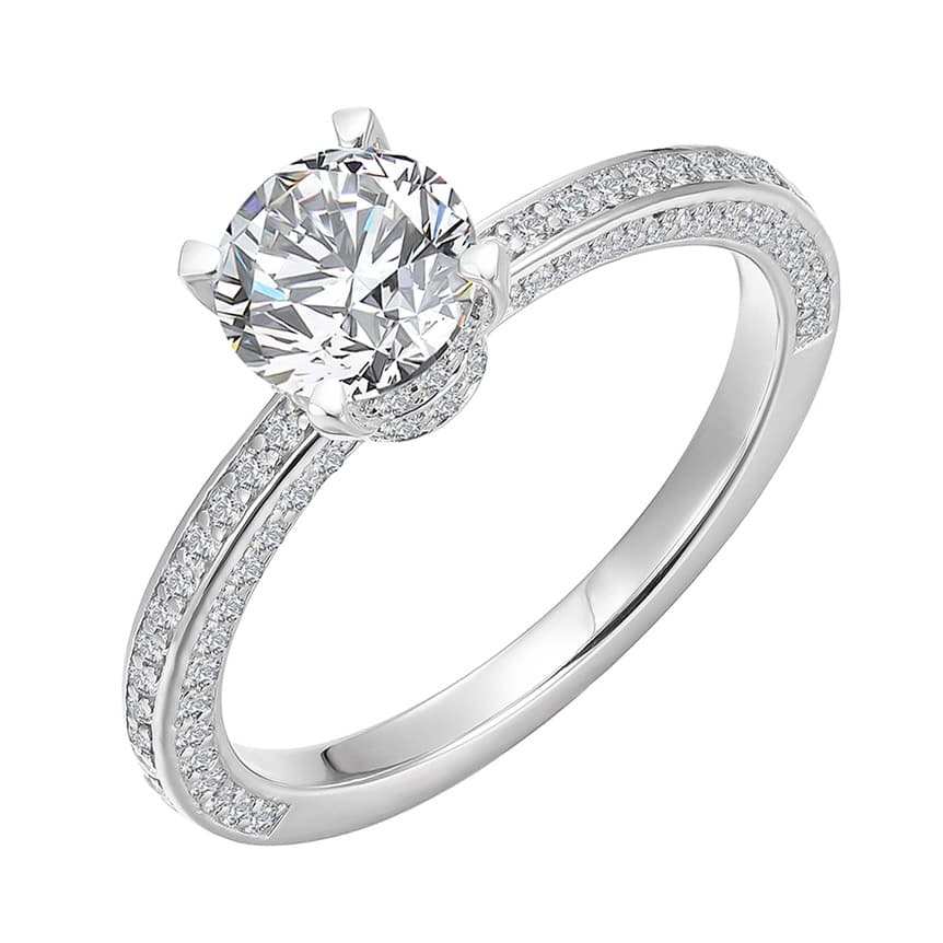 Δαχτυλίδι Μονόπετρο με Moissanite Diamonds από Ασήμι DX2617