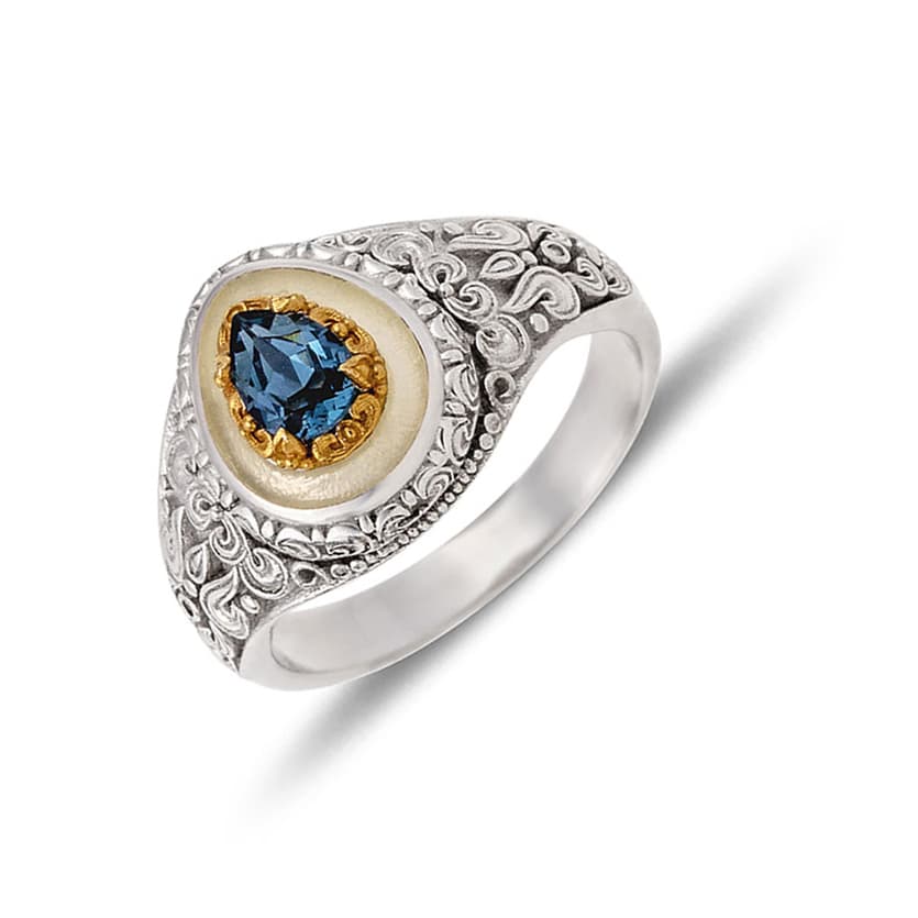 DIMITRIOS Γυναικείο Δαχτυλίδι από Δίχρωμο Ασήμι D199W