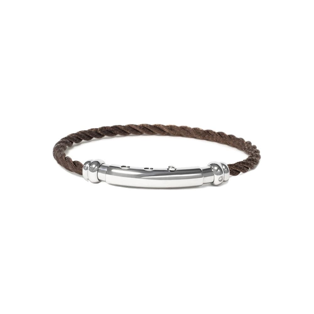 Borsari Αντρικό Βραχιόλι από Ατσάλι με Διαμάντι BR-CORDA03