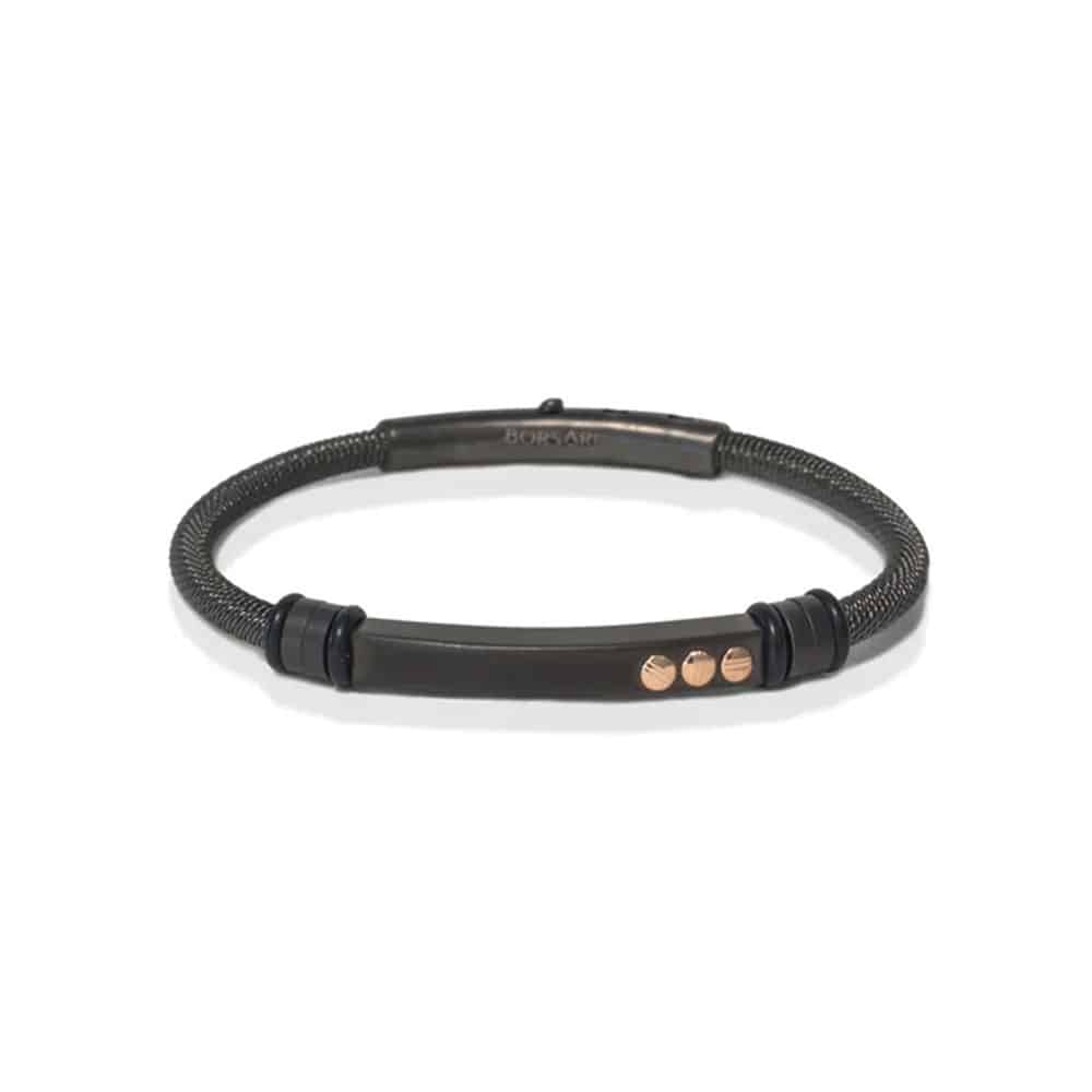 Borsari Αντρικό Βραχιόλι από Ατσάλι με Χρυσά Στοιχεία BRSTAU05