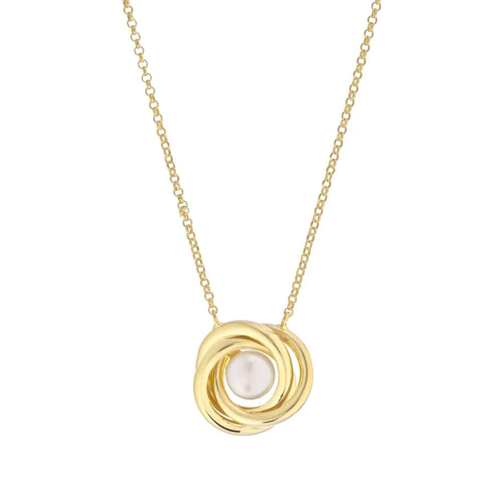 Marcello Pane Γυναικείο Κολιέ Από Επιχρυσωμένο Ασήμι Με Μαργαριτάρι CLPR031