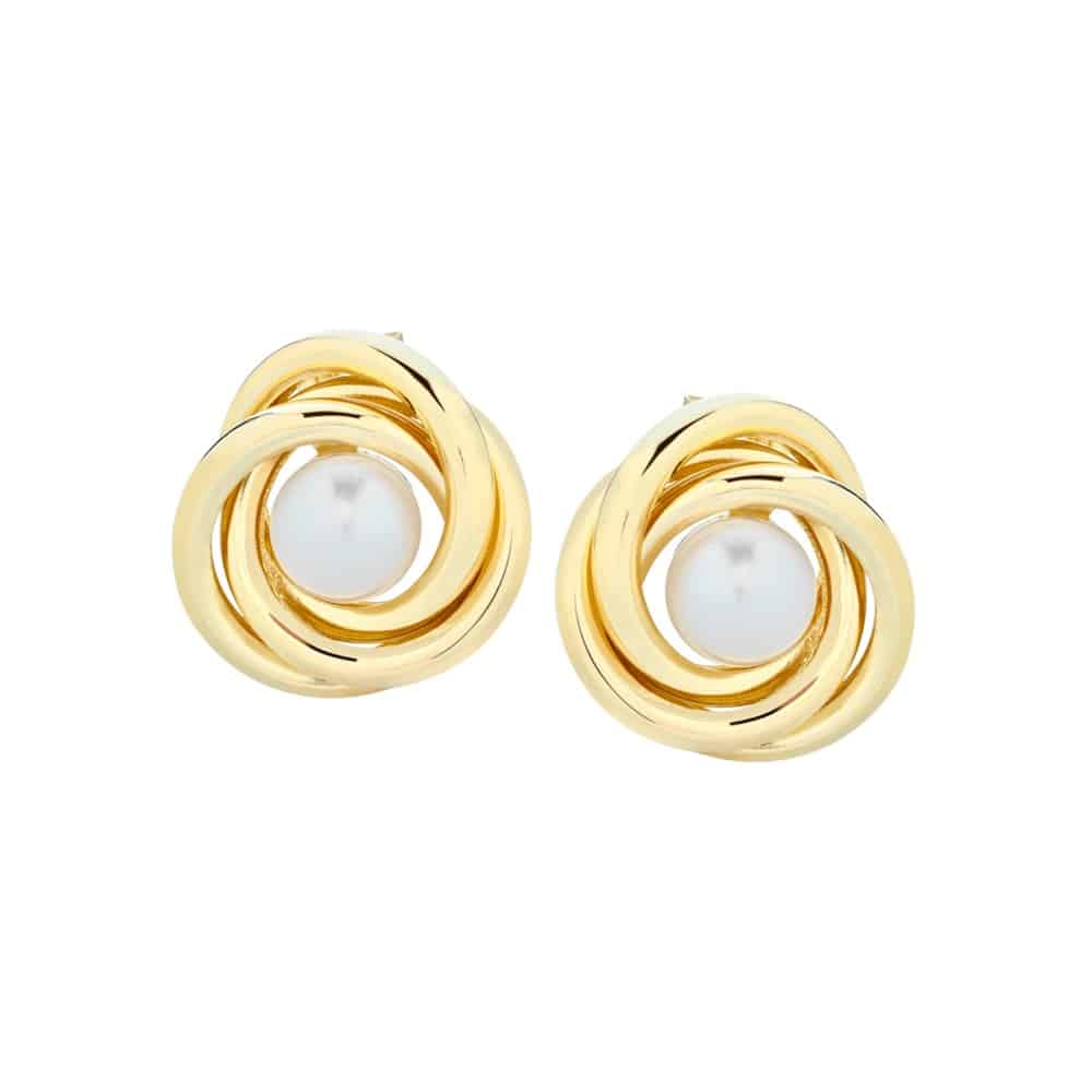 Marcello Pane Γυναικεία Σκουλαρίκια Με Μαργαριτάρια Από Επιχρυσωμένο Ασήμι ORPR031