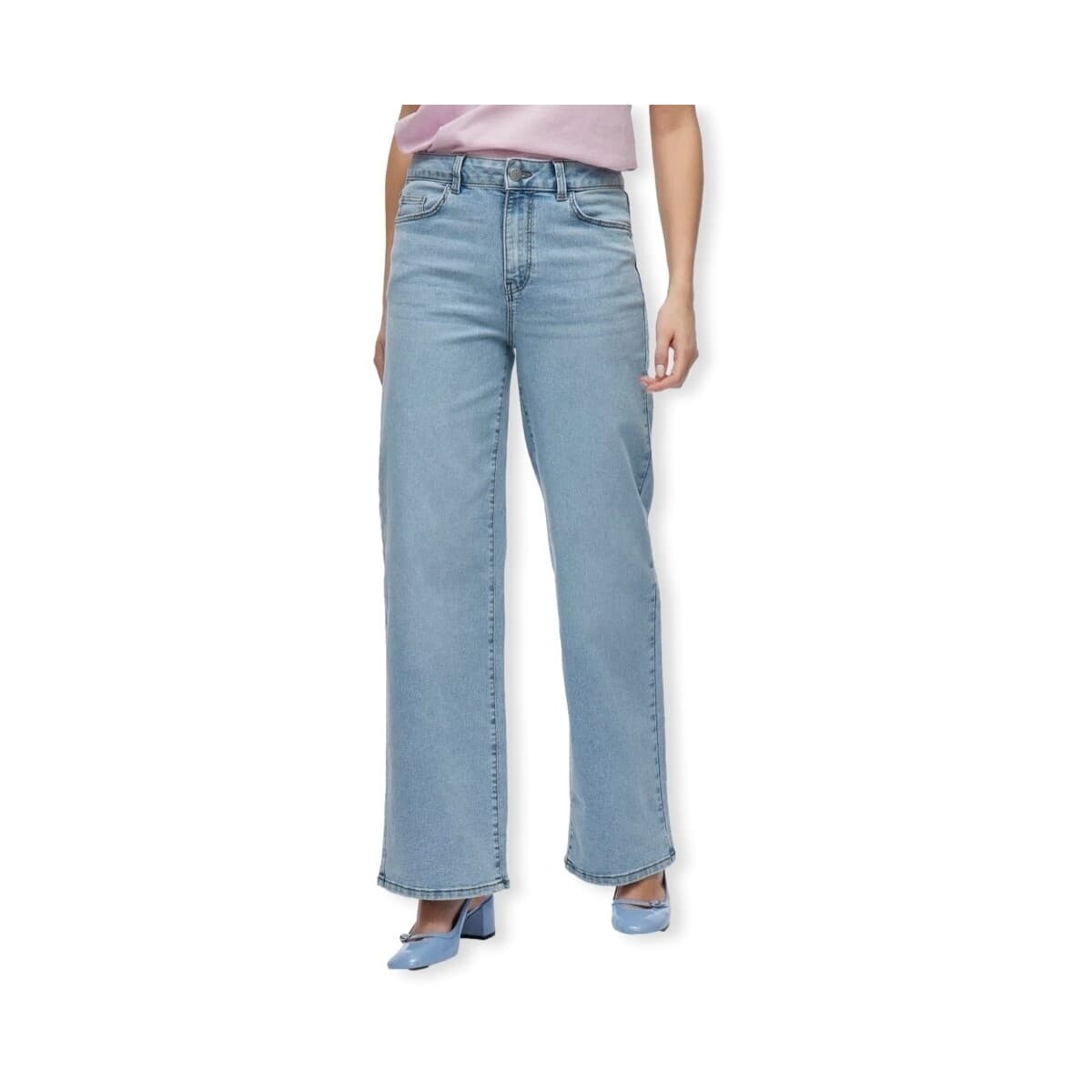 Tζιν σε ίσια γραμή Vila Emma Wide Jeans - Light Blue Denim