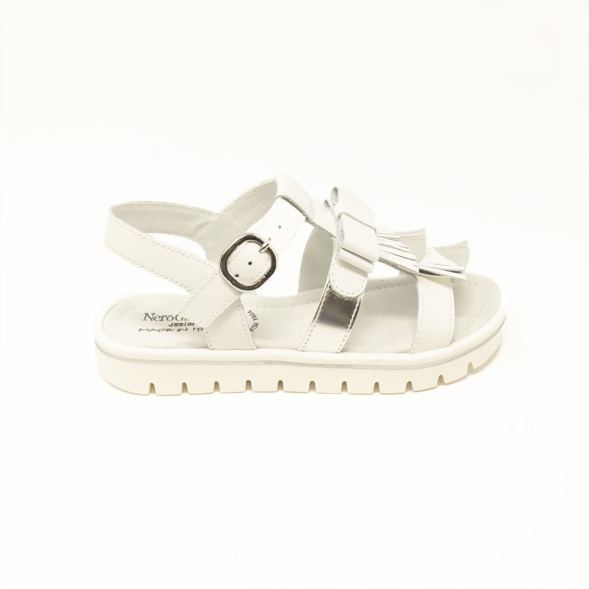 Σανδάλια χωρίς τακούνι NeroGiardini Loira T.Brill Col. Tr Enese 594 Bia