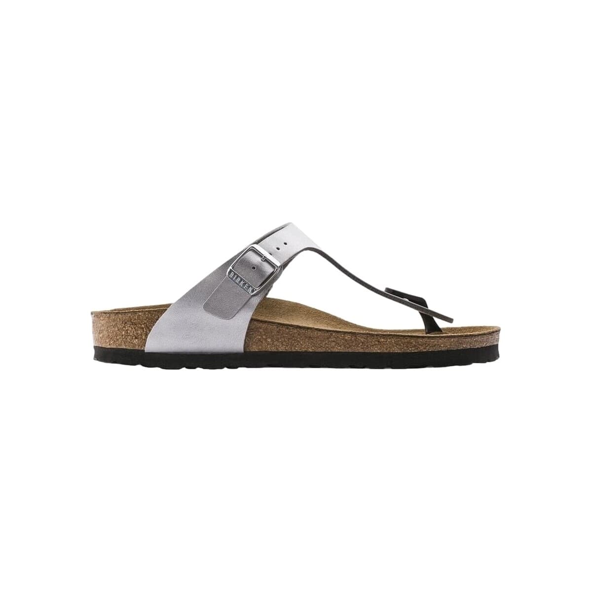 Σανδάλια χωρίς τακούνι BIRKENSTOCK Gizeh Birko-Flor Regular - Silver