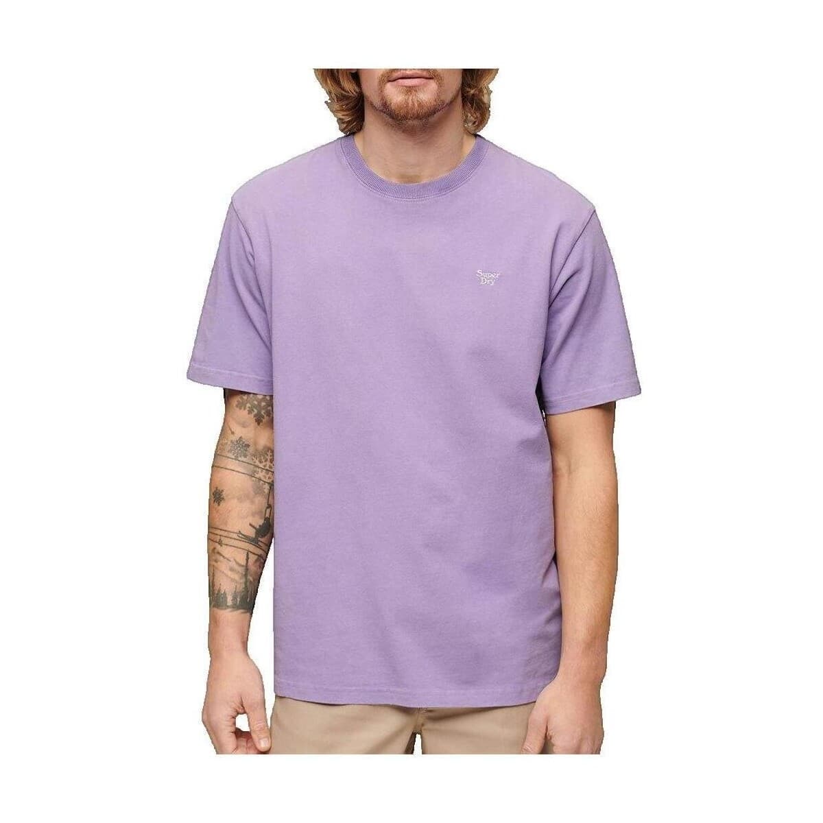 T-shirt με κοντά μανίκια Superdry T-shirt Vintage Mark coupe ample violet